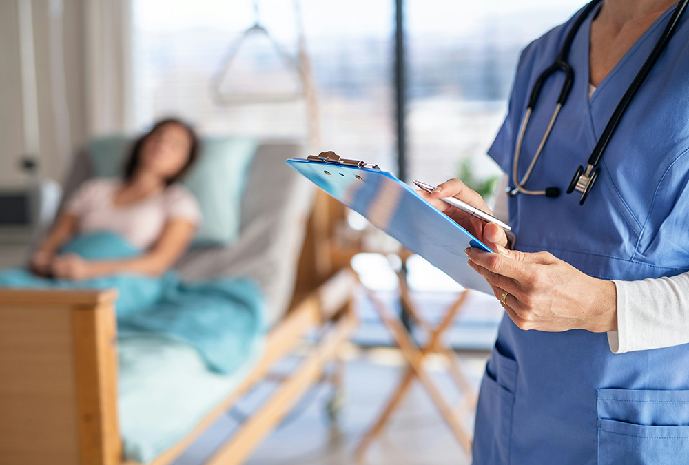 Nurse with a clipboard