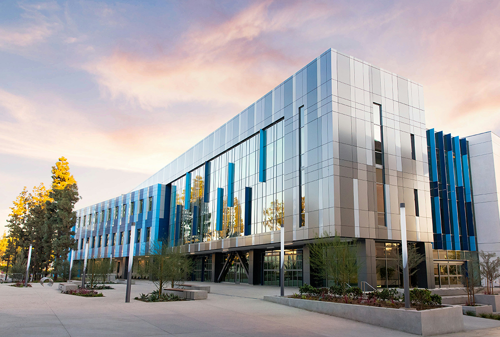 Architectural glass school science building