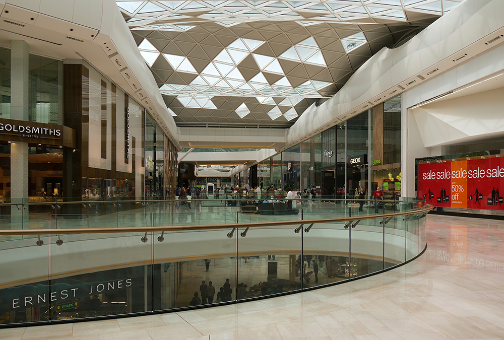 Interior of a modern shopping centre
